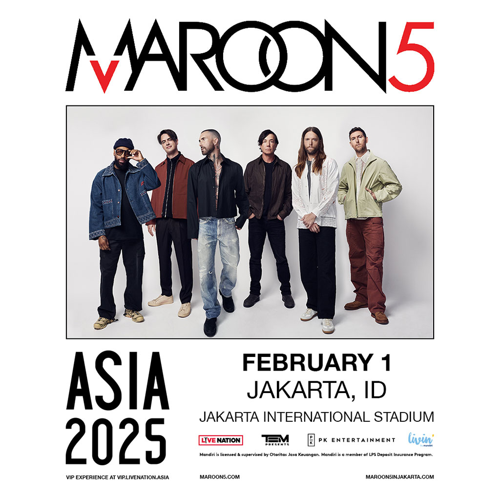 Maroon 5 akan Konser di Jakarta, Tiket Termahal Rp6 Juta!
