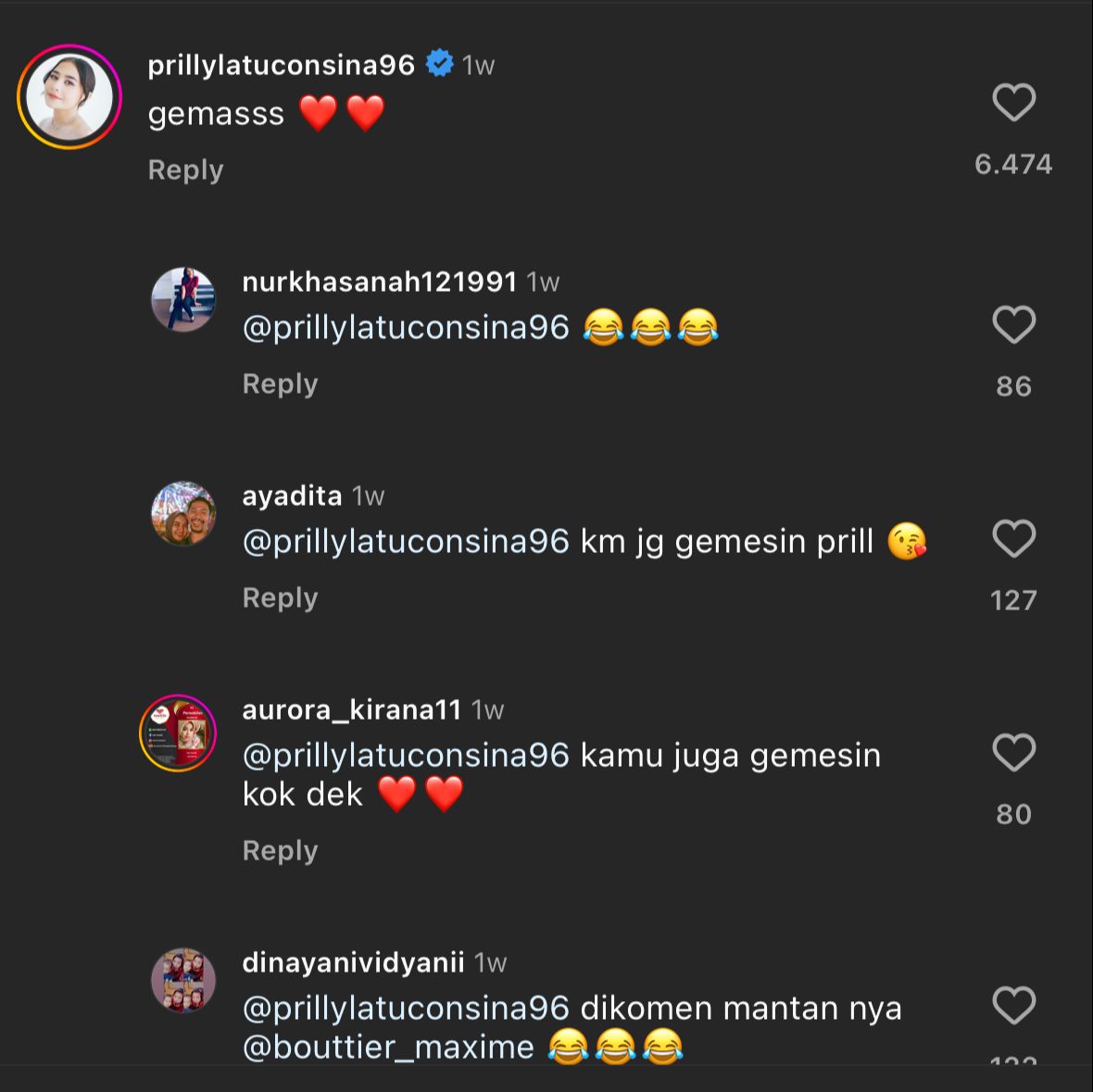 Luna Maya dan Maxime Bouttier Mesra, Prilly Latuconsina Beri Komentar