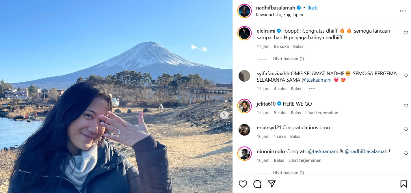 Romantis! Nadhif Basalamah Lamar Kekasihnya di Jepang