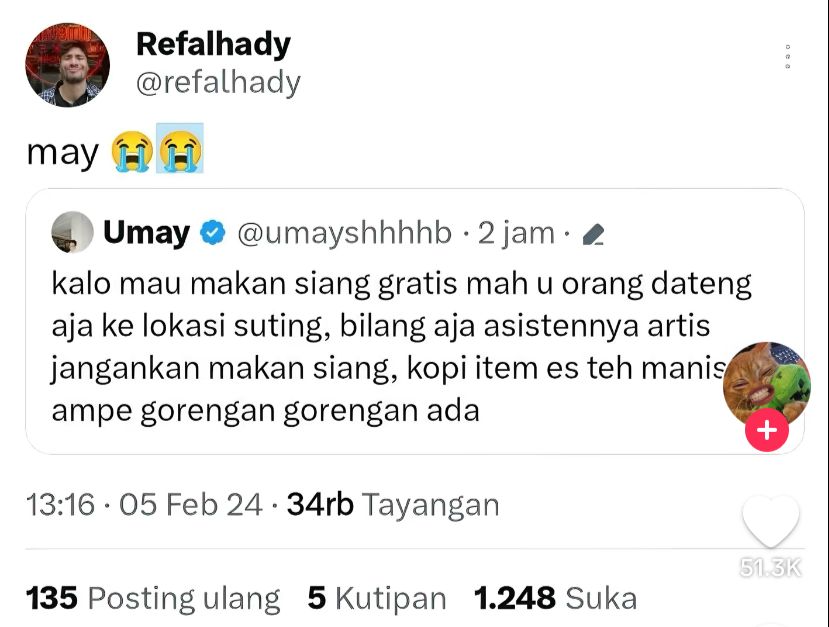 Umay Shahab Panen Hujatan Usai Sindir Program Makan Siang Gratis