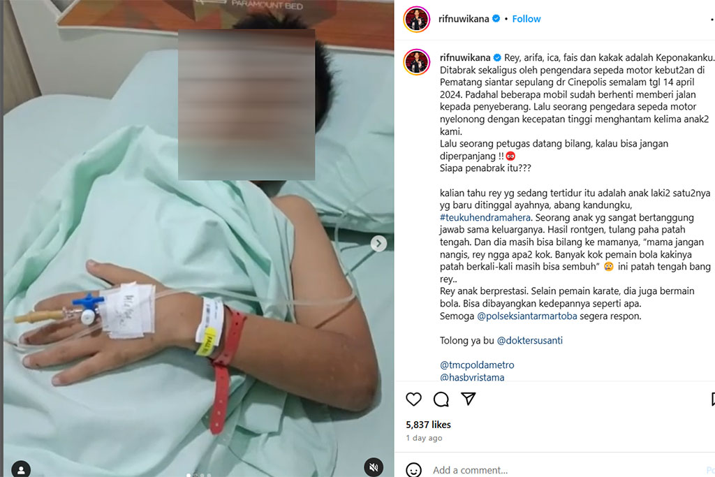 Keluarga Alami Kecelakaan Hingga Patah Tulang, Rifnu Wikana Blakblakan Sebut Nama Pelaku