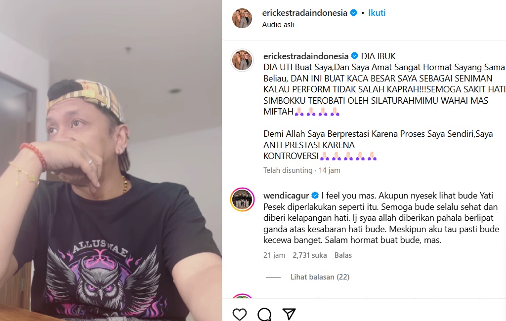 Yati Pesek Mengaku Memendam Sakit Hati usai Dihina Miftah Maulana