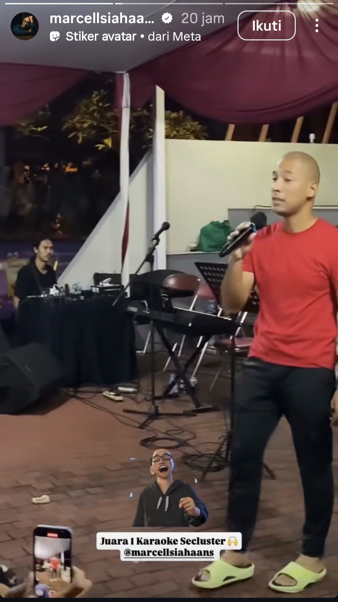 Marcell Siahaan Juara 1 Lomba Karaoke 17-an di Komplek Perumahannya