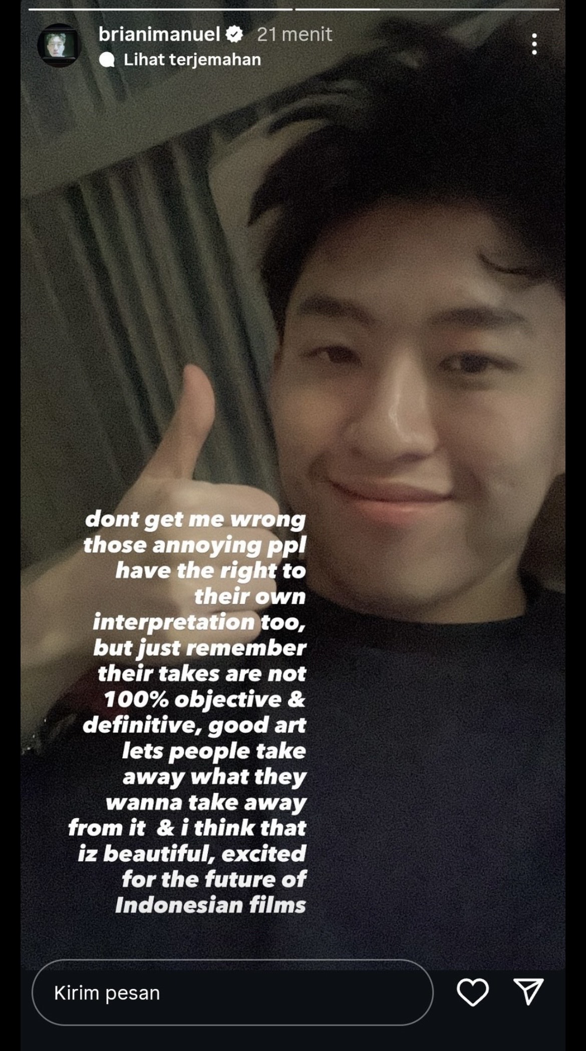 Rich Brian Menangis Nonton SORE: Istri dari Masa Depan