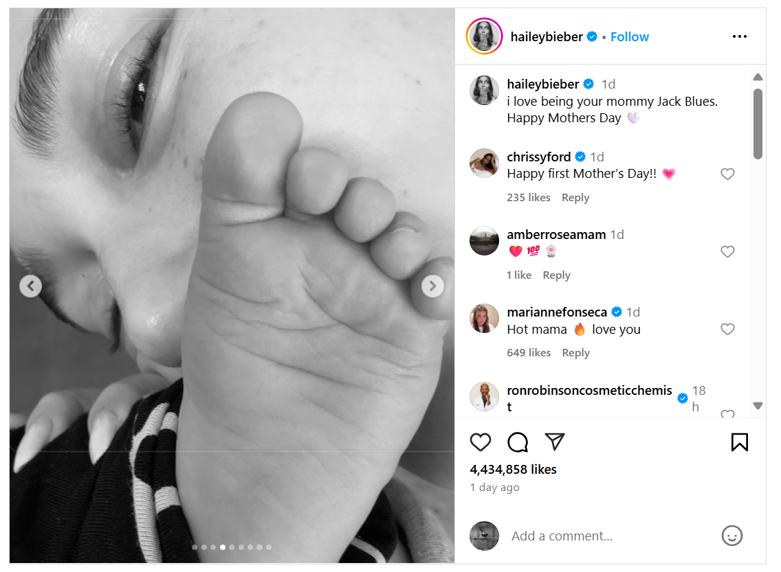 Justin Bieber Rayakan Hari Ibu Pertama Hailey dengan Kejutan Spesial