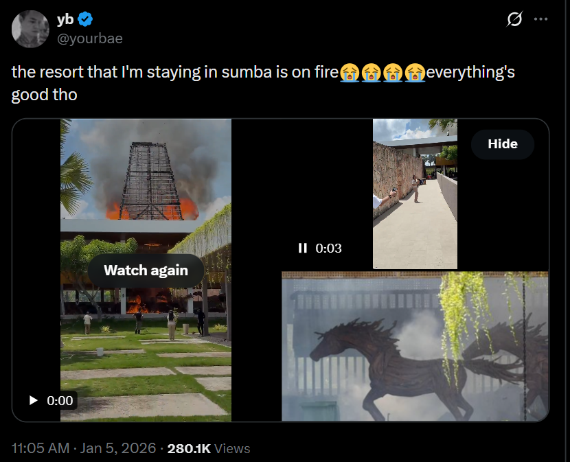 Selamat dari Kebakaran Resor di Sumba, Reza Arap Kesal Diminta Foto saat Evakuasi