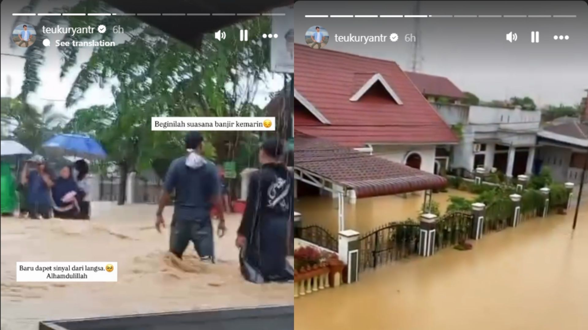 Teuku Ryan Bagikan Kondisi Terkini Banjir Aceh Sumatera, Syukuri Keluarga Dapat Sinyal