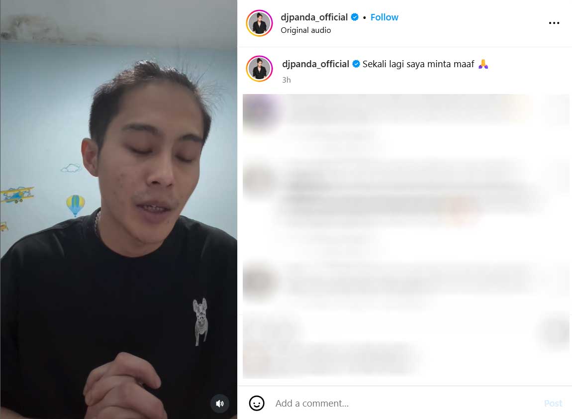 DJ Panda Akui Berhubungan dengan Erika Carlina dan Merasa Bertanggung Jawab