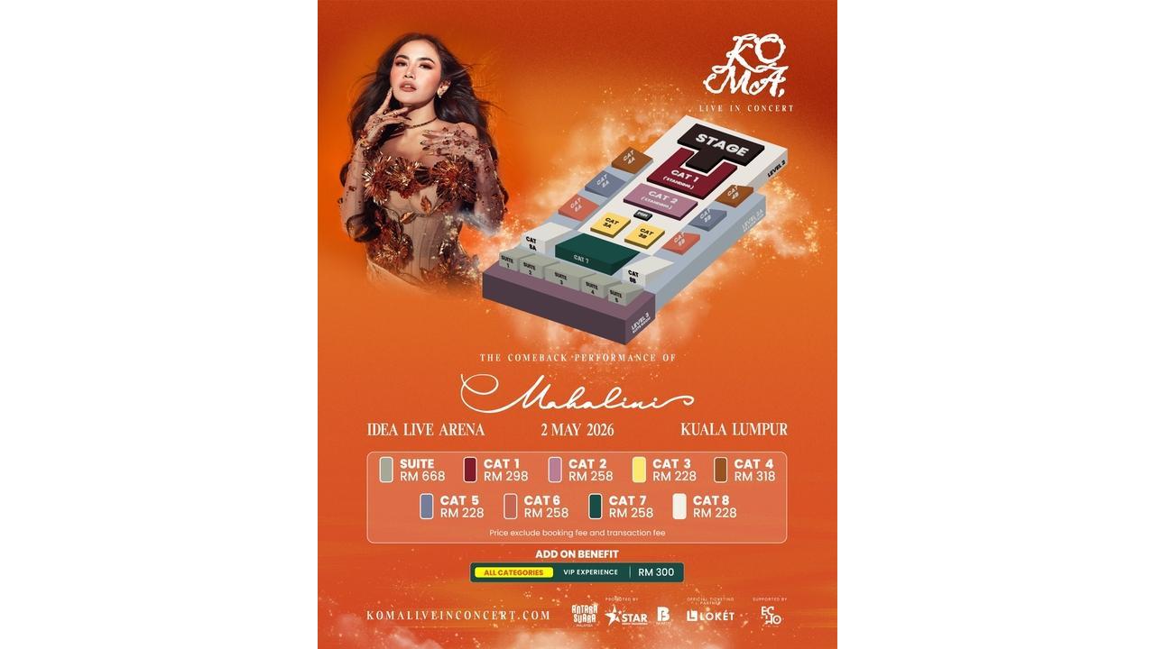 Harga Tiket Konser Mahalini KOMA 2026 Jakarta, Lebih Murah dari Kuala Lumpur?