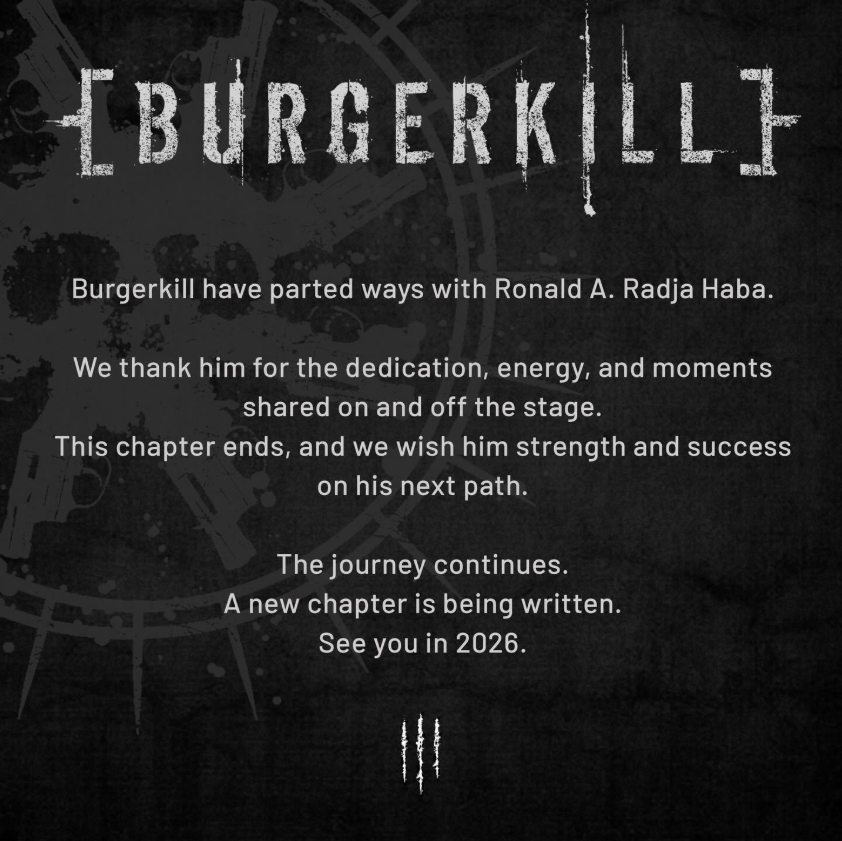 Burgerkill Umumkan Vokalis Ronald Keluar dari Band