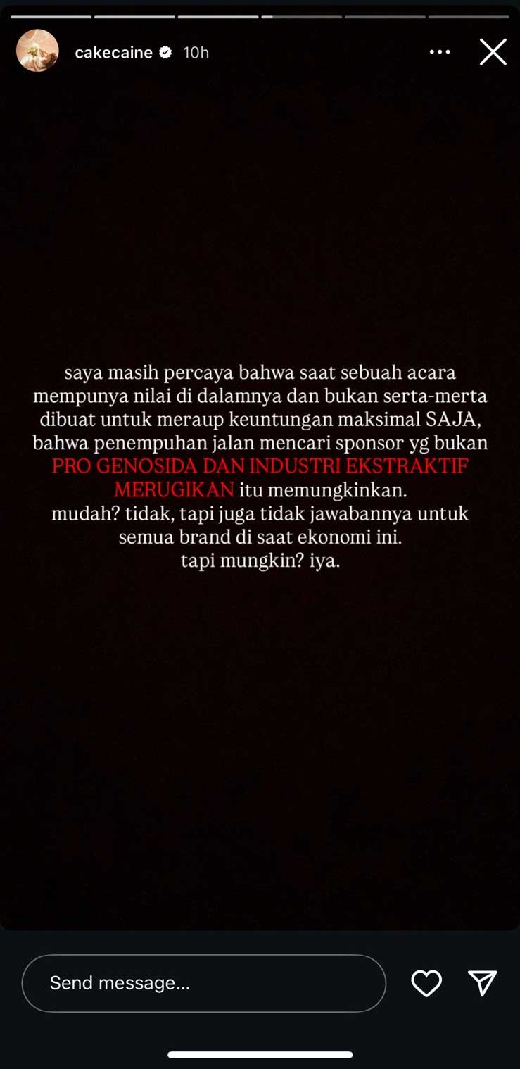Klarifikasi Soal Pernyataan di Pestapora, Nadin Amizah: Saya Bisa jadi Idealis, Tapi Tidak Bodoh
