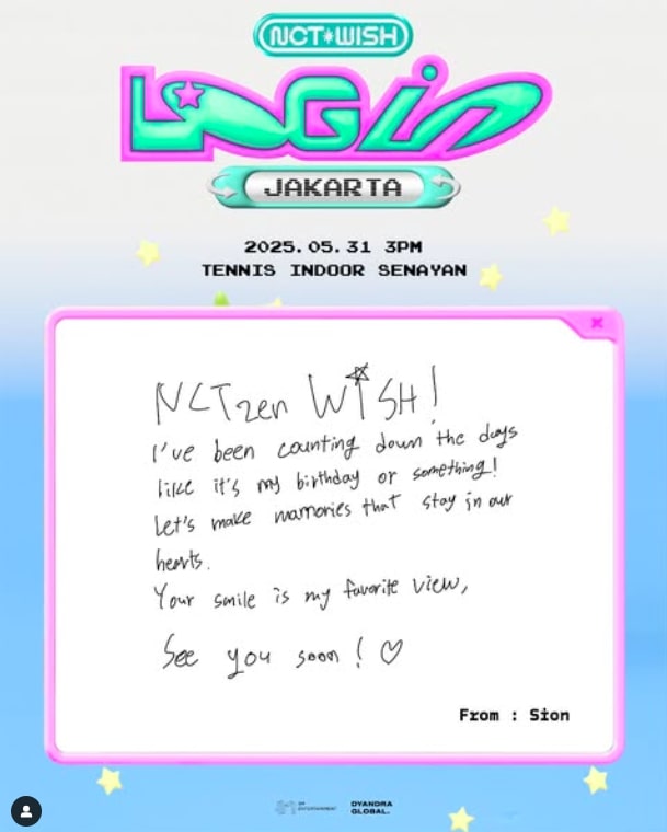 Jelang Konser di Jakarta, Sion hingga Ryo NCT WISH Tulis Pesan untuk Penggemar