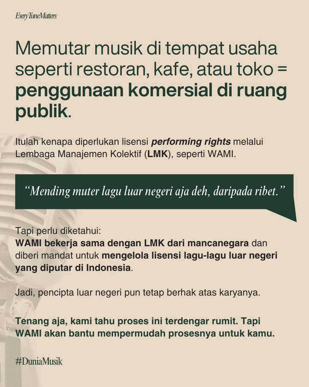 Memutar Musik di Ruang Publik termasuk di Kafe Harus Bayar Royalti