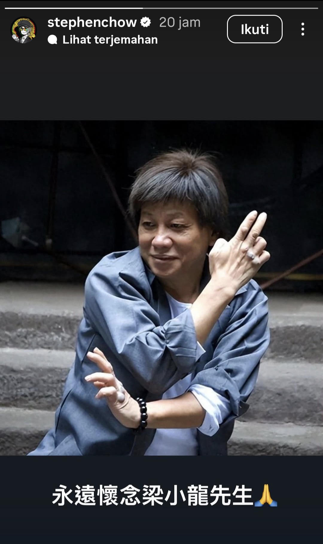 Aktor Ikonik Kung Fu Hustle Ini Meninggal Dunia, Stephen Chow Berduka