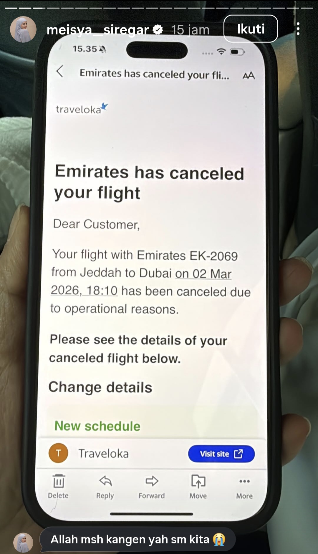 Imbas Perang Iran-AS, Bebi Romeo dan Meisya Siregar Tertahan di Arab Saudi