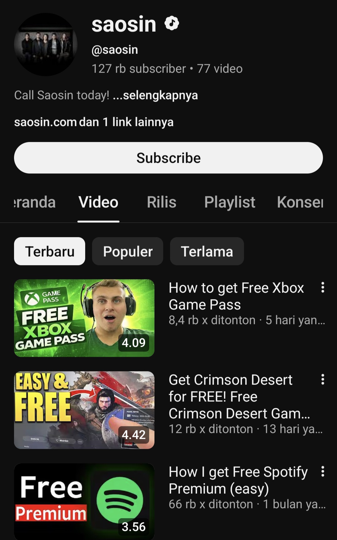 Saosin Baru Sadar Channel YouTube-nya Kena <i>Hack</i> setelah Setahun, Efek Jarang <i>Online</i>?