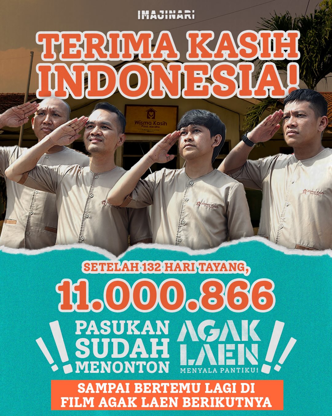 132 Hari Tayang, Agak Laen: Menyala Pantiku Pamit dari Bioskop dengan Raihan 11 Juta Penonton!