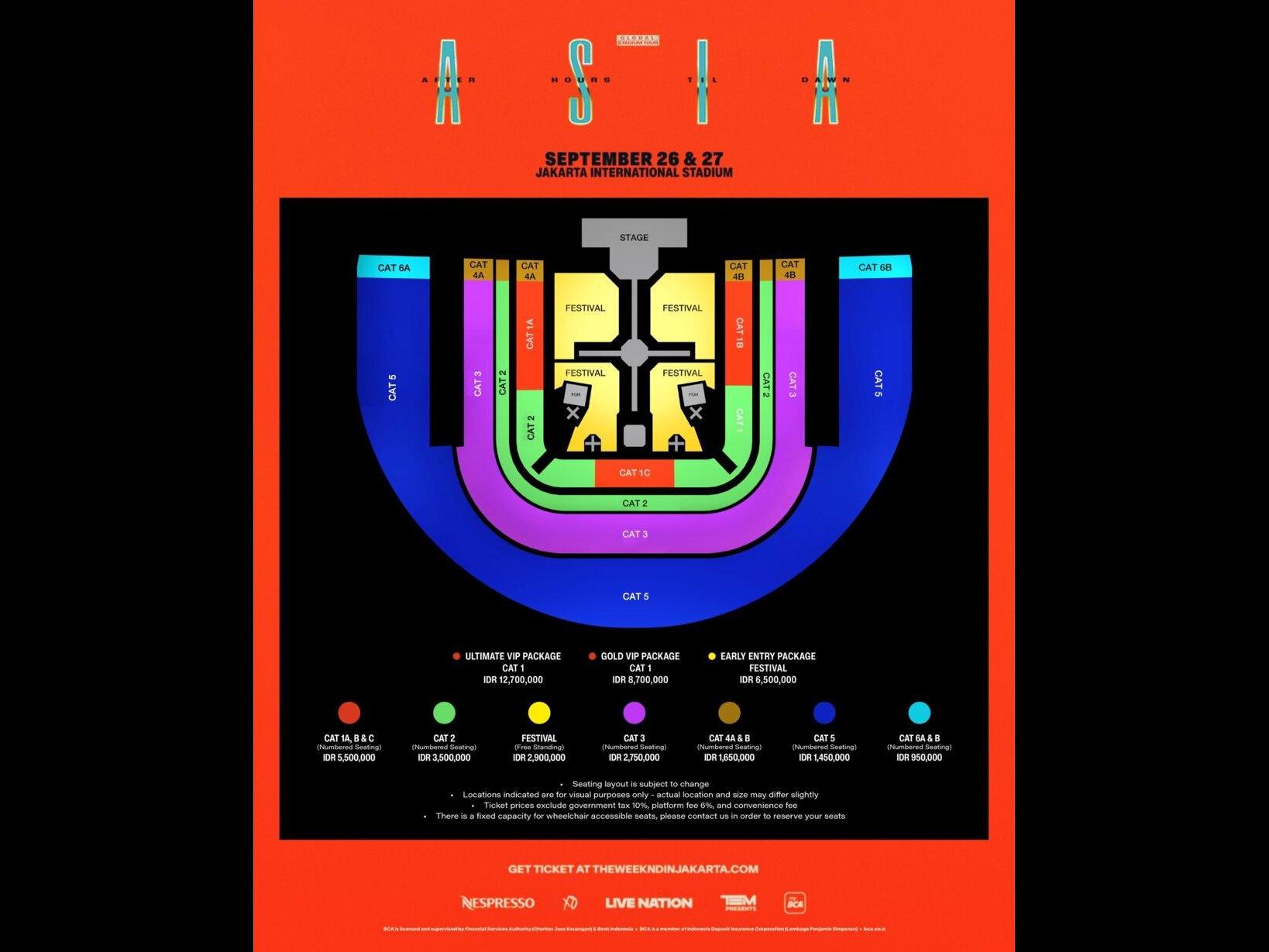 Harga Tiket Konser The Weeknd Jakarta 2026, Mulai Ratusan Ribu!