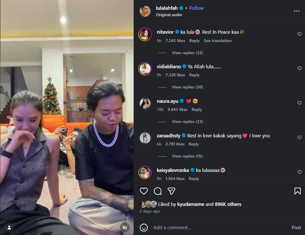 Lula Lahfah Meninggal Dunia, Deretan Artis Tulis Ucapan Duka di Unggahan Terakhirnya