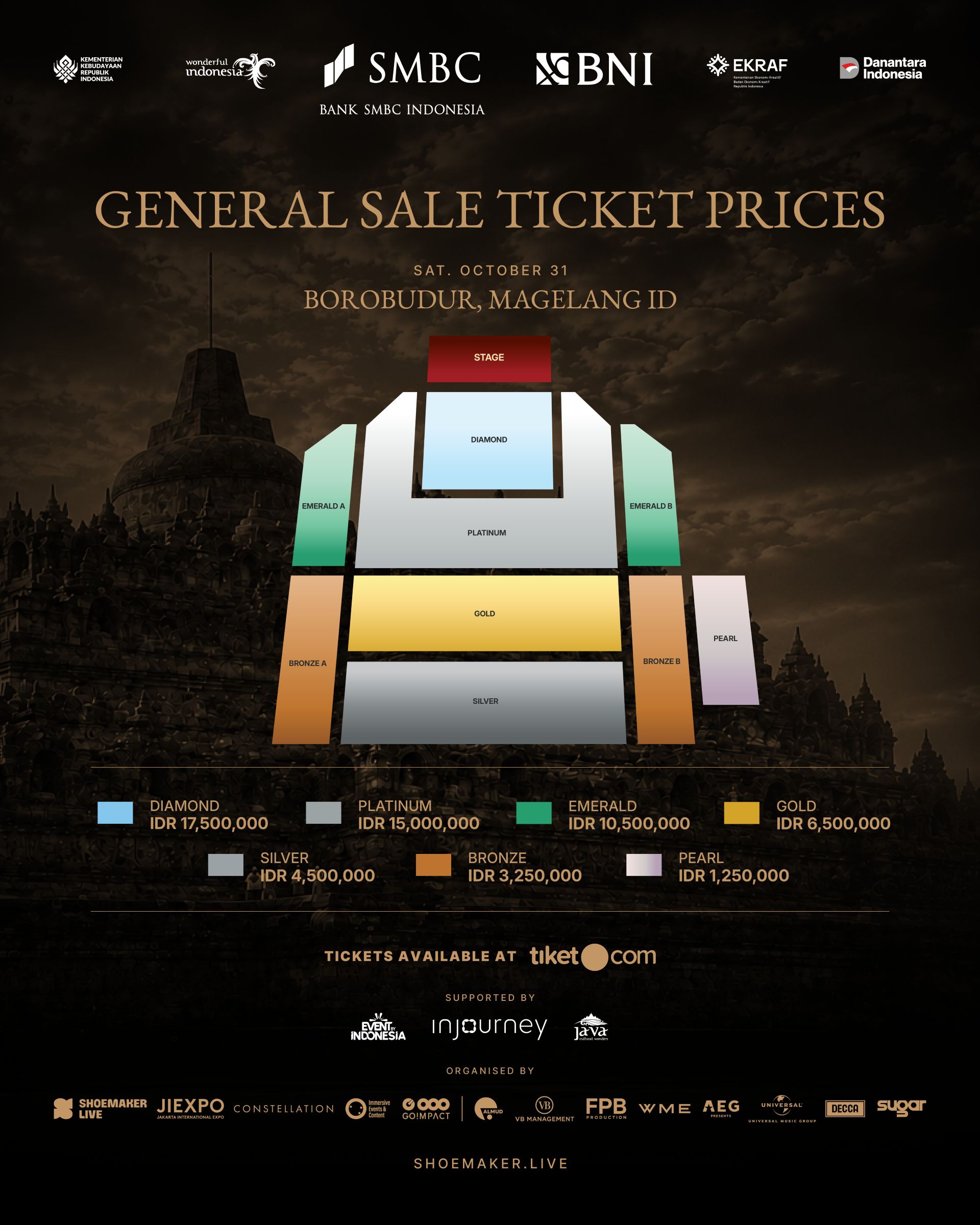 Harga Tiket Konser Andrea Bocelli 2026 di Borobudur dan Jakarta