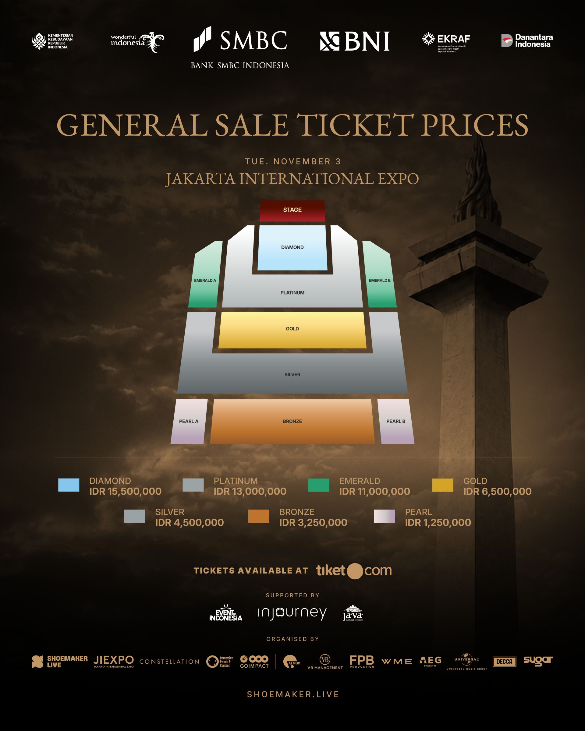 Harga Tiket Konser Andrea Bocelli 2026 di Borobudur dan Jakarta
