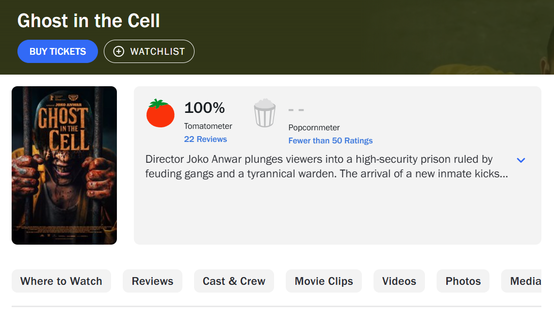 Film Ghost in the Cell Raih Rating 100 Persen di Rotten Tomatoes