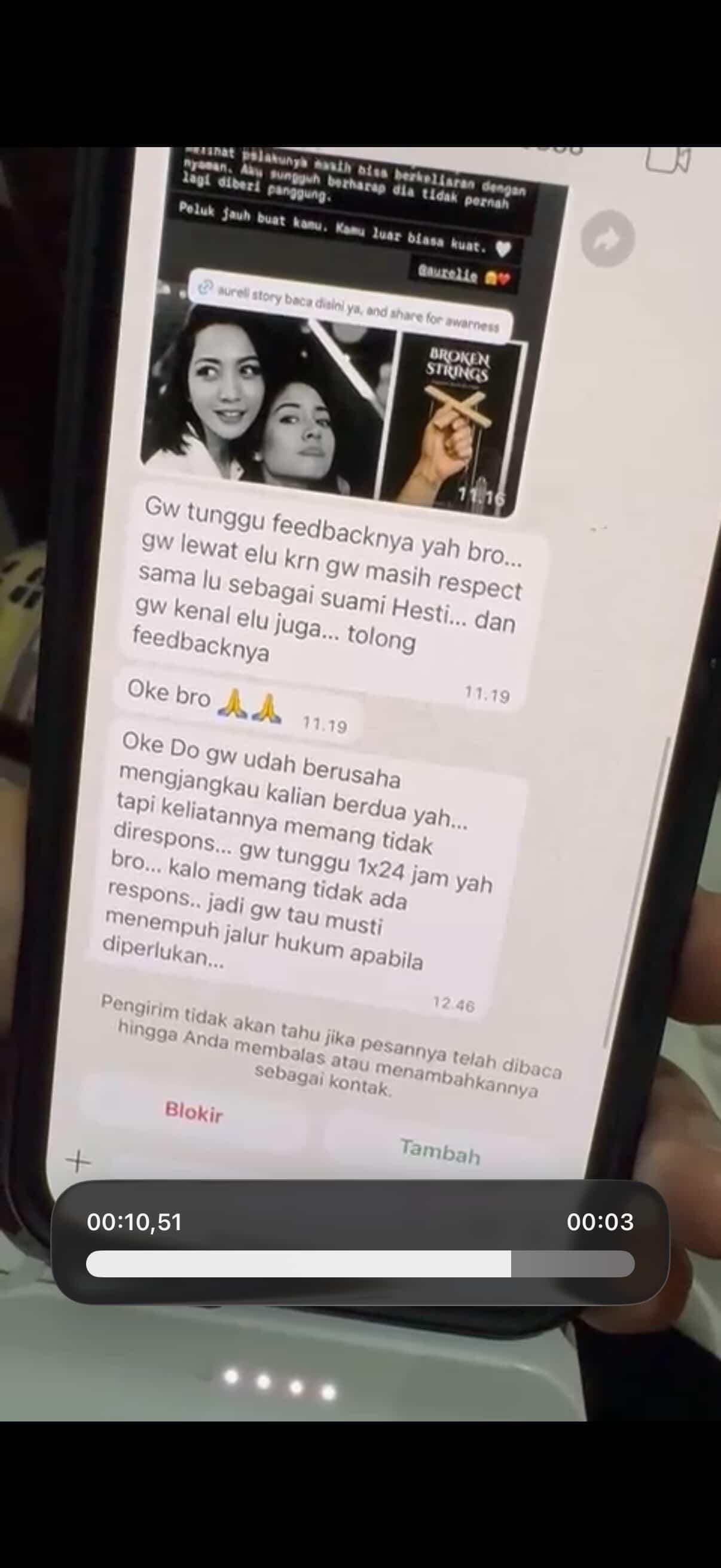 Dukung Aurélie Moeremans, Hesti Purwadinata dan Suami Dapat Teror Ancaman