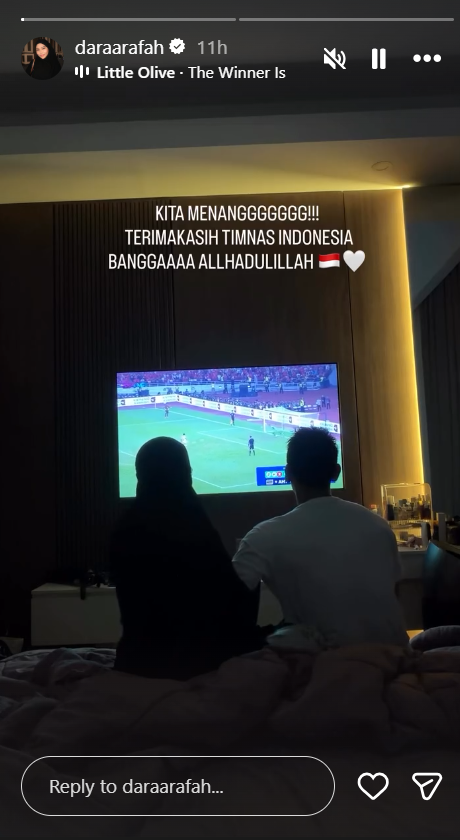 Reaksi Dara Arafah atas Kemenangan Indonesia di FIFA ASEAN Cup 2026