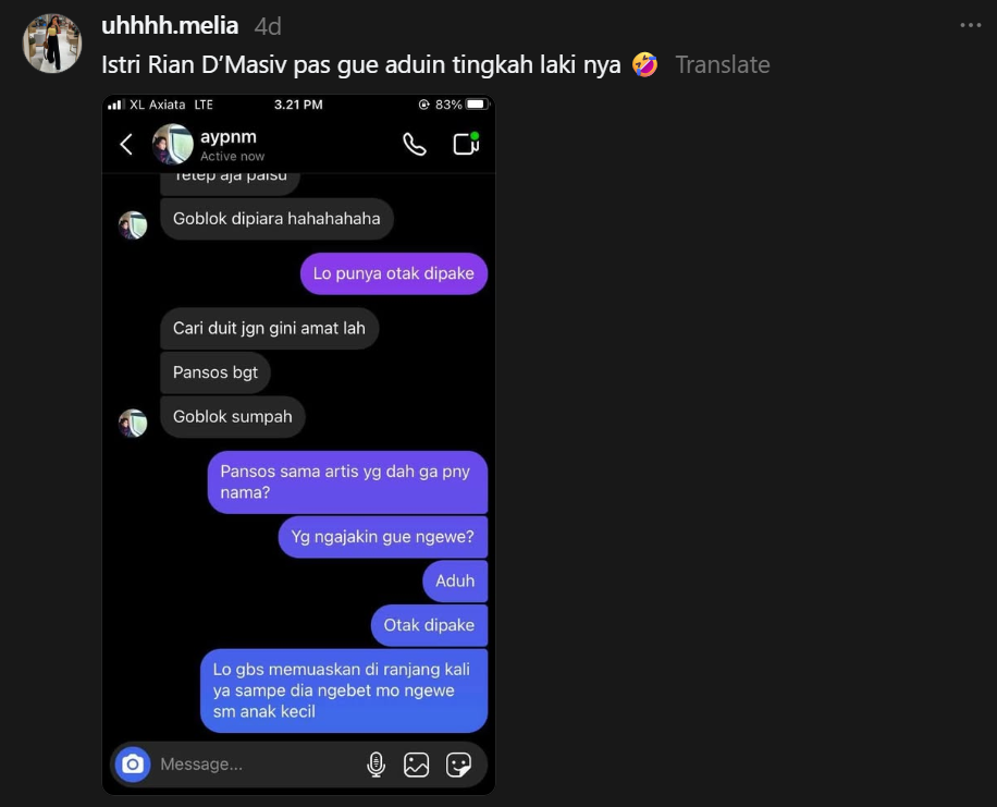 Viral! Rian dMasiv Dituduh Lakukan Pelecehan, Ada Bukti Chat