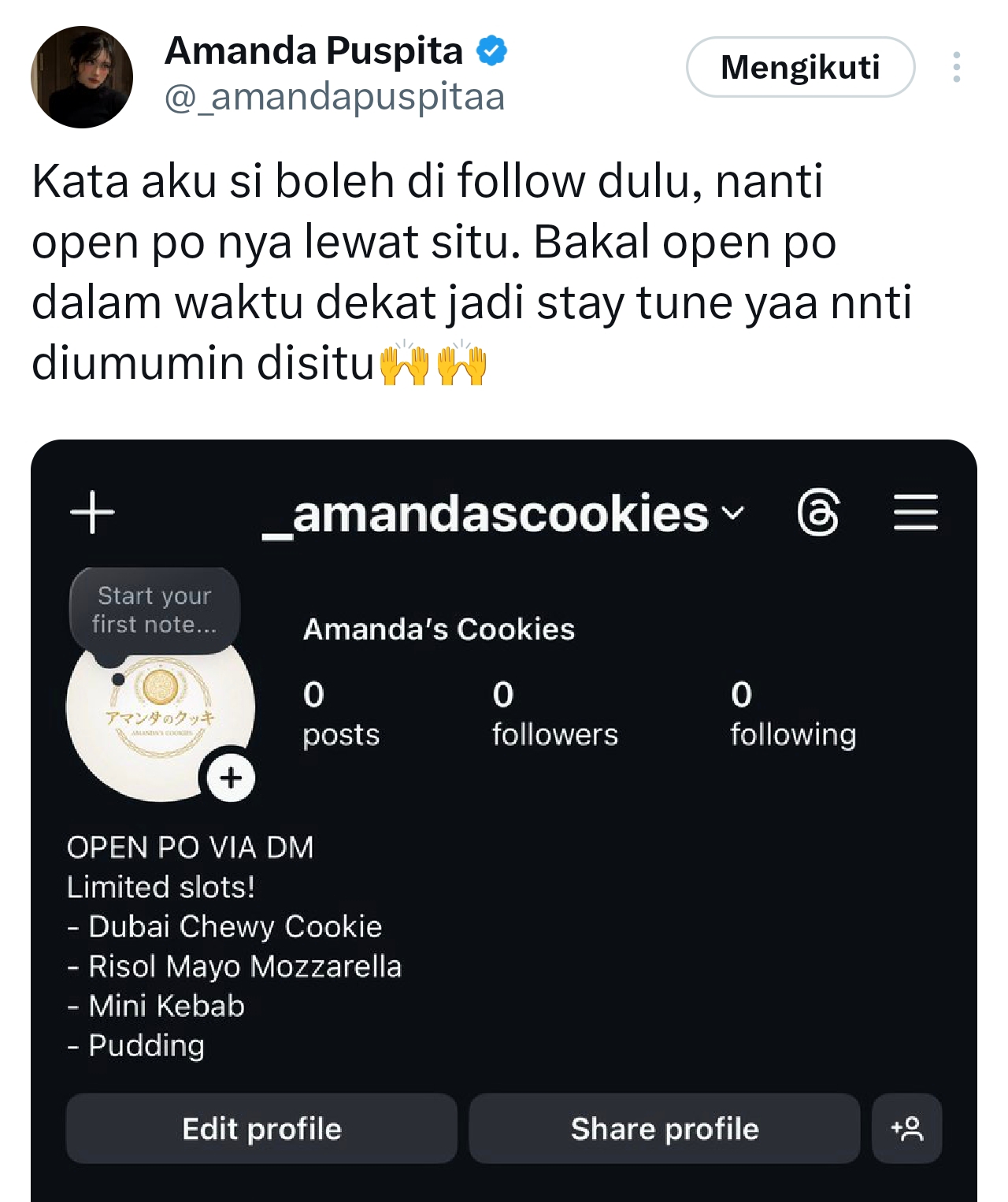 Amanda Mantan Member JKT48 Kini Jualan Risol