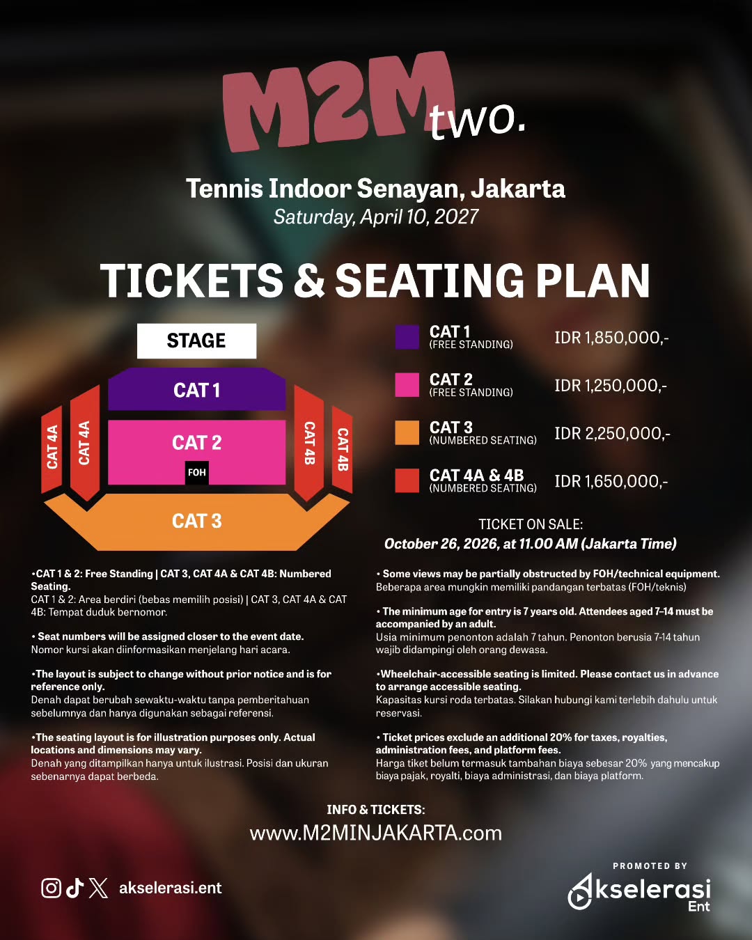 Seatplan Konser M2M Jakarta 2027