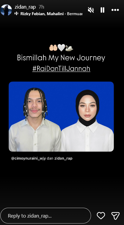 Cimoy Nuraini Segera Menikah dengan Zidan, Pamer Foto Latar Biru