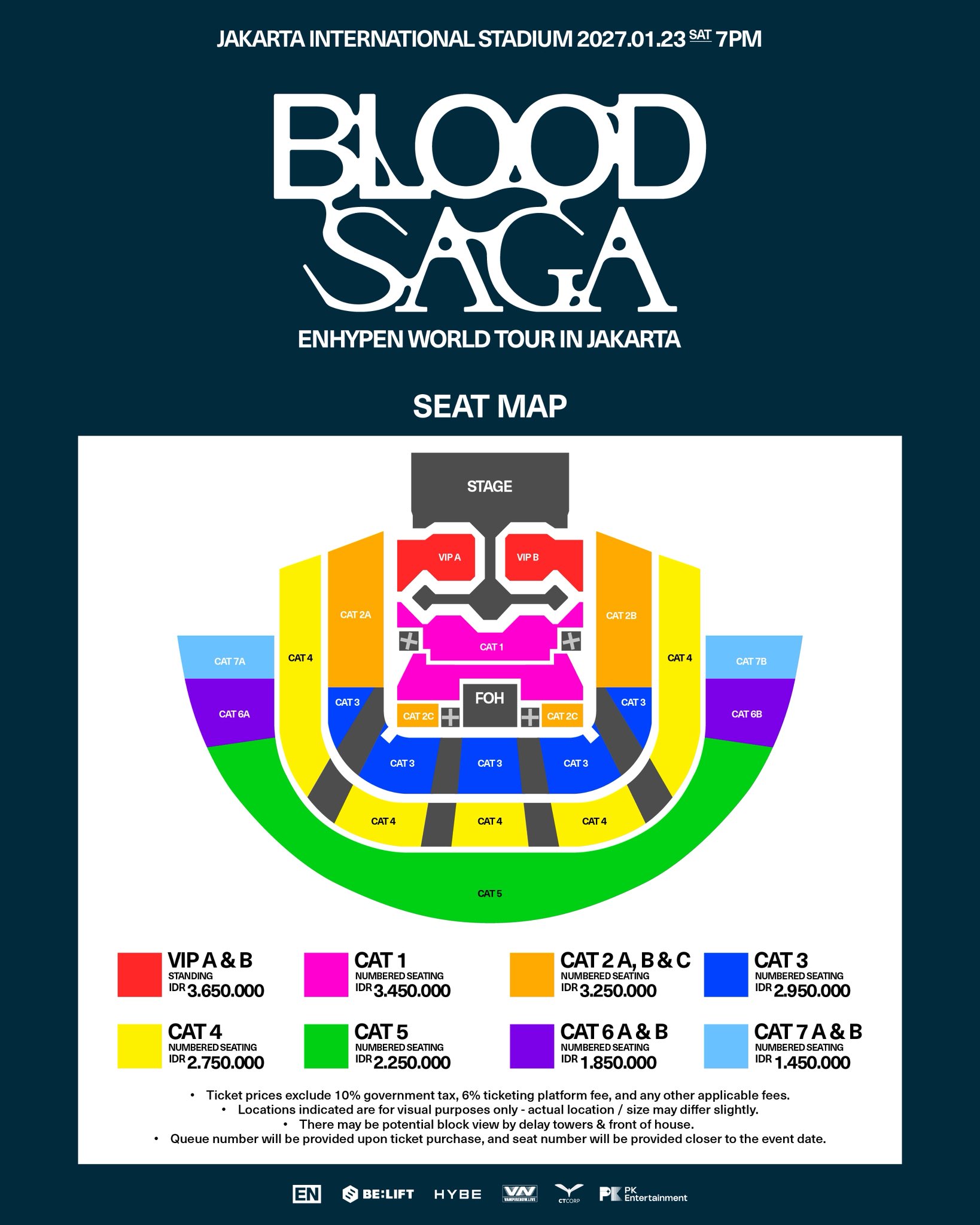 Harga Tiket Konser ENHYPEN Jakarta 2027, Termurah Rp1,4 Juta!
