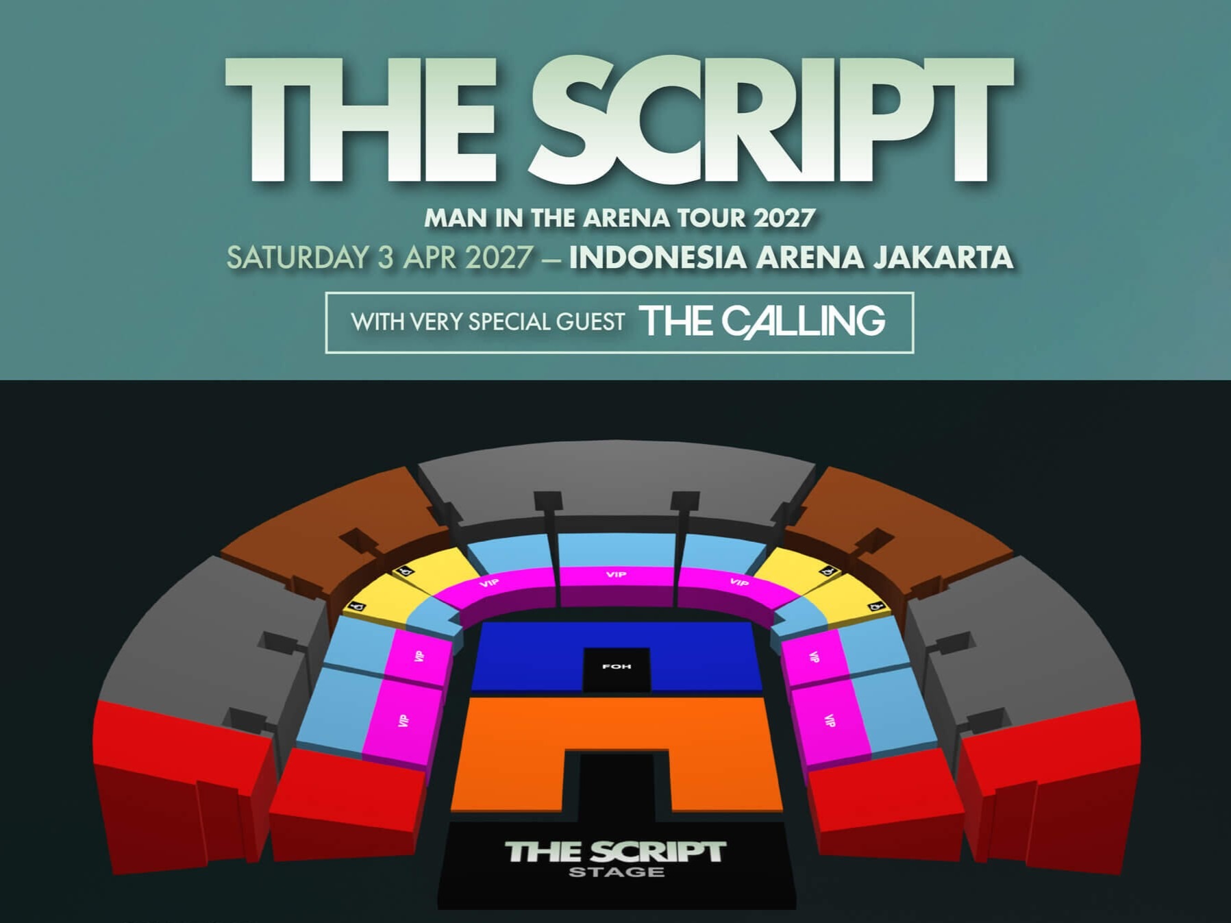 Harga Tiket Konser The Script Jakarta 2027, Mulai dari Rp650 Ribu