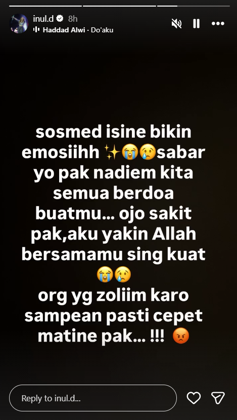 Nadiem Makarim Divonis 18 Tahun Penjara, Inul Daratista: Sabar Yo Pak, Kita Berdoa Buatmu