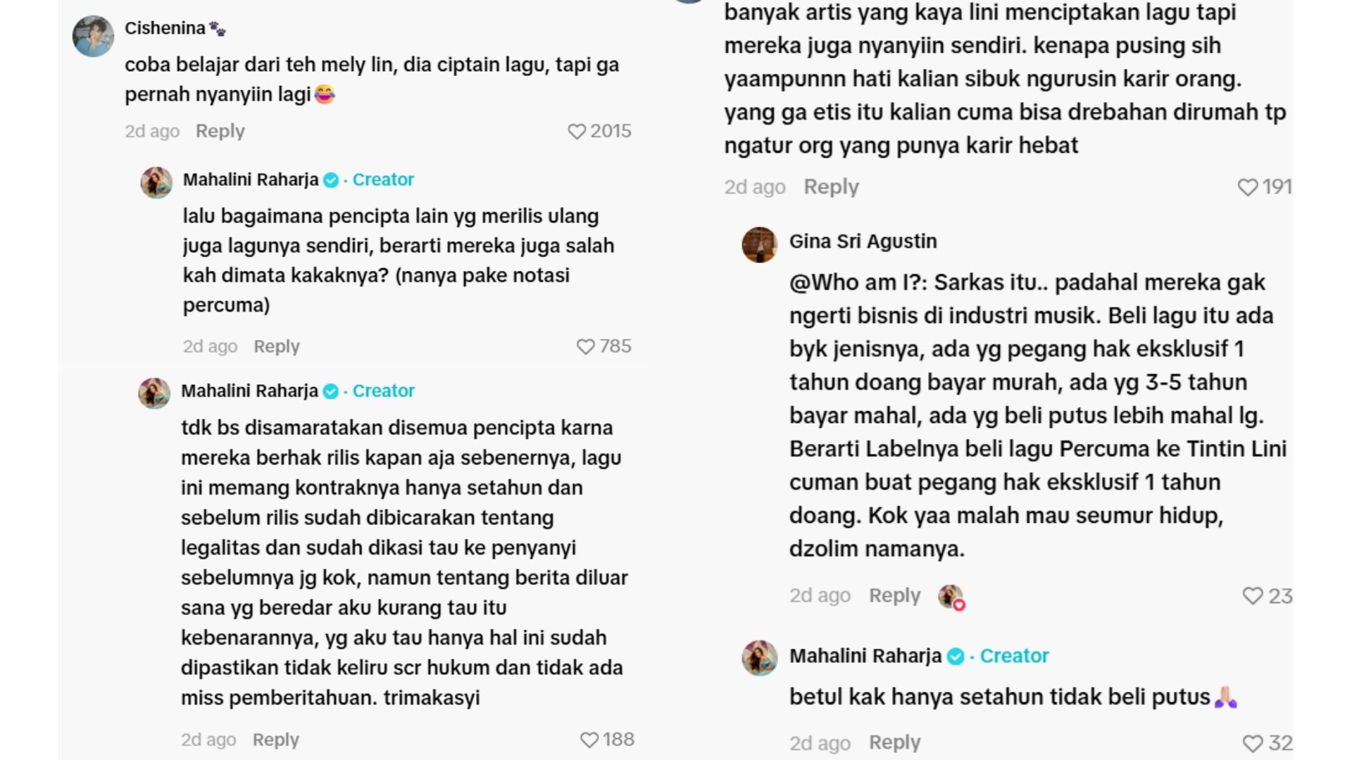 Mahalini Buka Suara Usai Dikritik Rilis Ulang Lagu Percuma