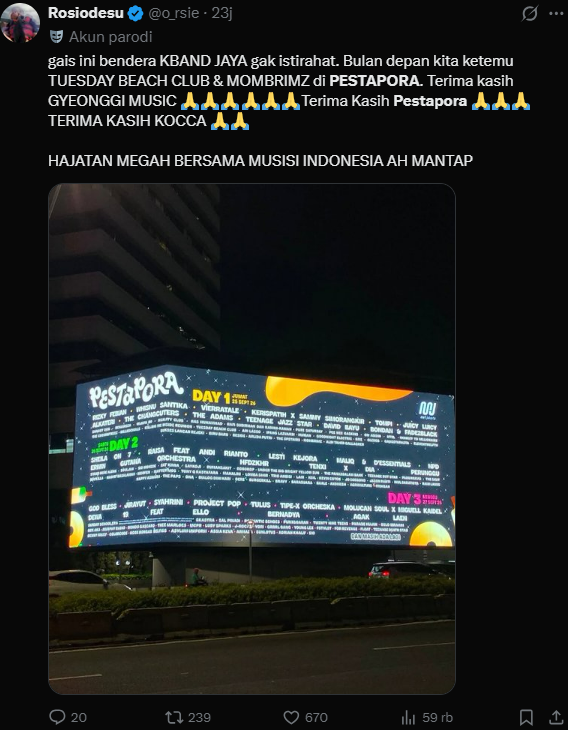 Heboh Baliho Pestapora 2026 di Sudirman, Lintas Genre dan Bertabur Bintang