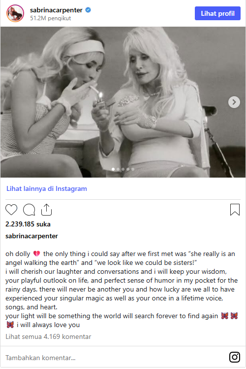Penghormatan Terakhir Beyoncé dan Sabrina Carpenter untuk Dolly Parton