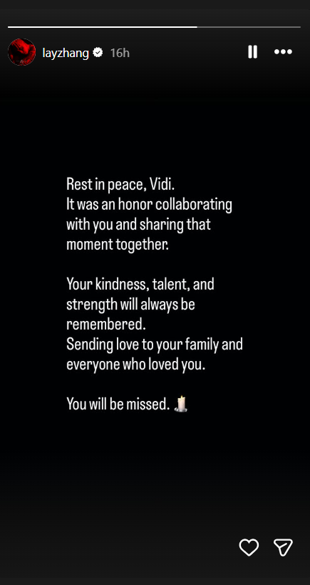 Pernah Kolaborasi, Lay EXO Berduka atas Meninggalnya Vidi Aldiano