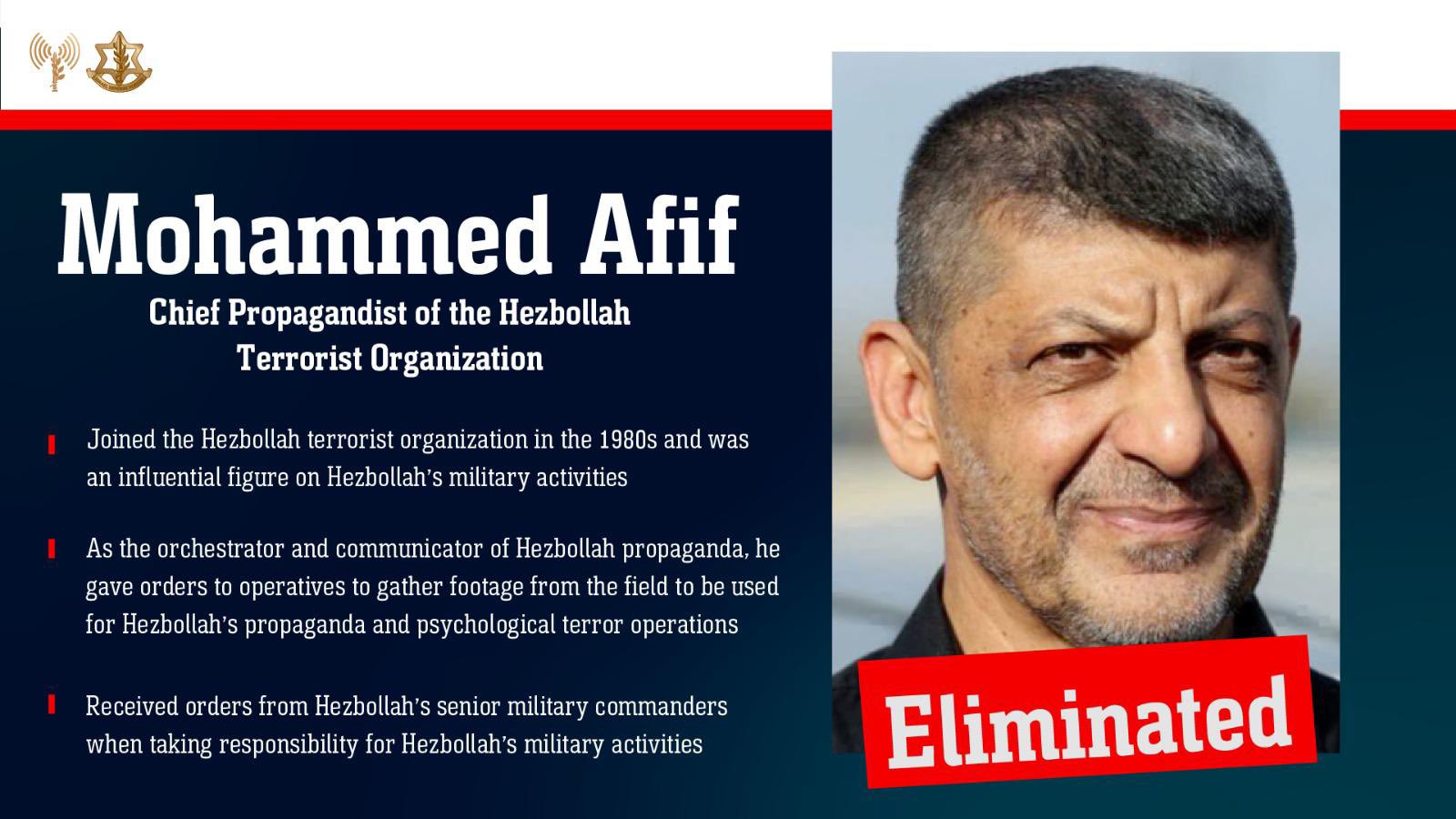 Sosok Mohammed Afif, Jubir Hizbullah yang Dibunuh Israel