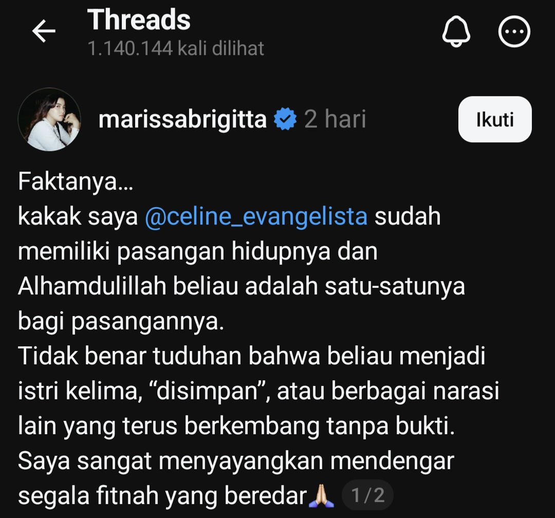Celine Evangelista Dituding Jadi Istri Simpanan Pejabat, Sang Adik Buka Suara