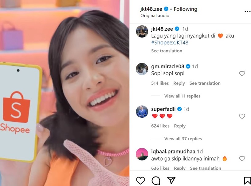 4 Member Cantik JKT48 Jadi Bintang Iklan Shopee 11.11 Big Sale, Ini Profil Mereka
