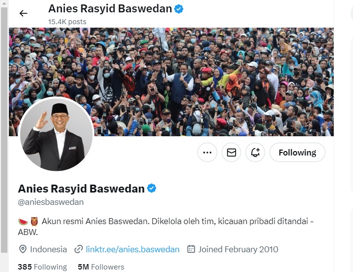 Ikut Dipasang Anies di Bio, Ini Makna Emoji Burung Hantu Fan Account Anies Bubble