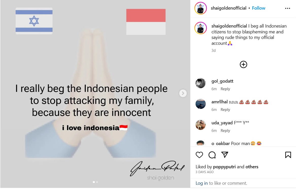 Diserbu Netizen Indonesia, Presenter Israel <i>Nyerah</i> dan Minta Maaf