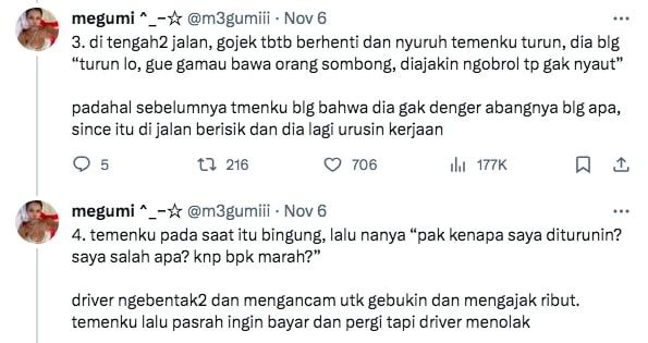 Viral! Driver Ojol Pukuli Penumpang Wanita Karena Kesal Tak Jawab saat Diajak Ngobrol