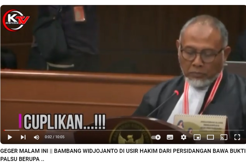 [Cek Fakta] Bambang Widjojanto Diusir Hakim MK dari Persidangan, Ini Faktanya