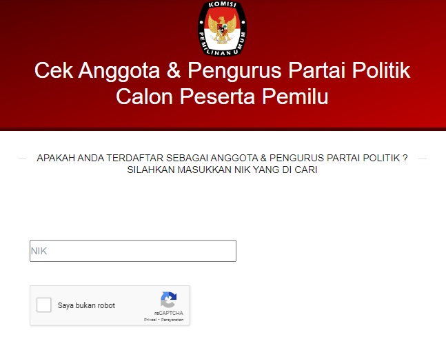 Sebelum Daftar CPNS, Ini Cara Cek NIK Terdaftar Parpol Atau Tidak