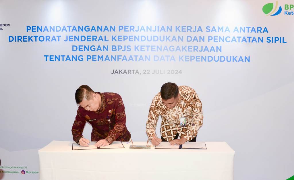 Lanjutkan Kerja Sama, BPJS Ketenagakerjan dan Dirjen Dukcapil Sepakat Manfaatkan Layanan IKD