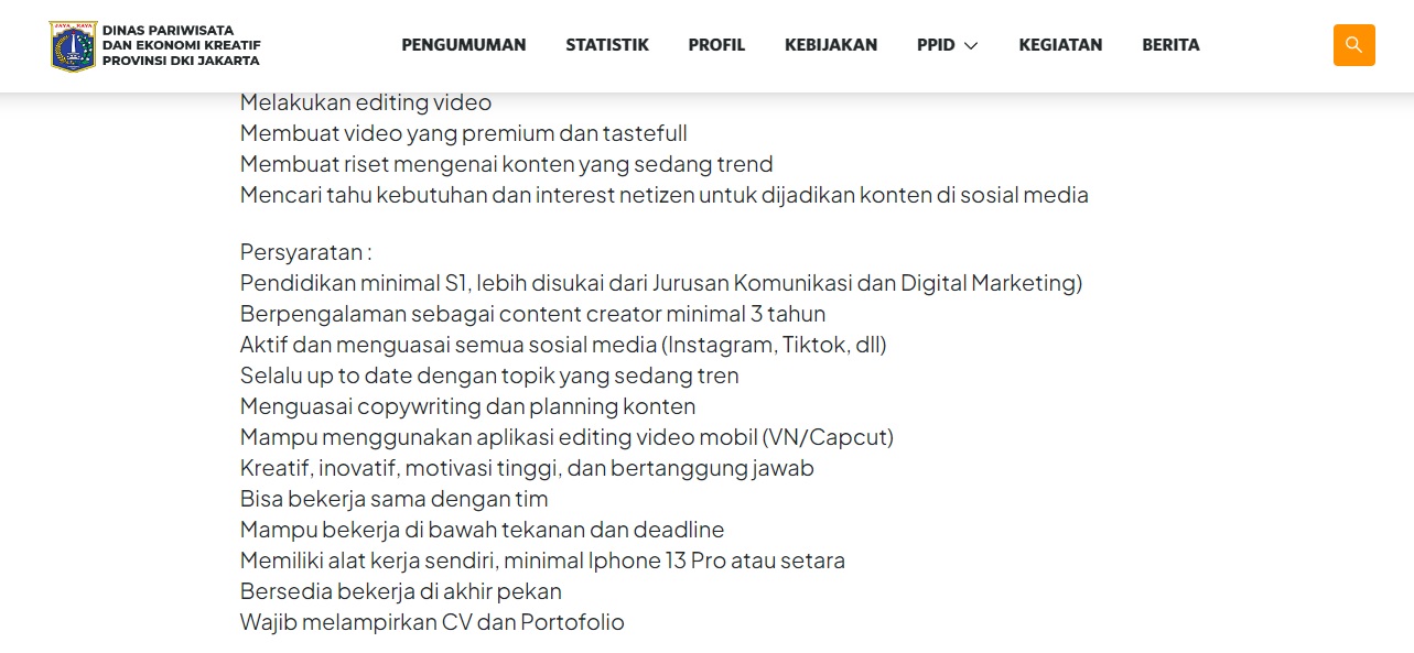 Viral Loker Disparekraf DKI Jakarta Bersyarat Punya iPhone 13 Pro, Banjir Hujatan Netizen