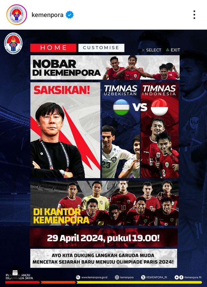 Daftar Lokasi Nobar Timnas Indonesia vs Uzbekistan di Jakarta